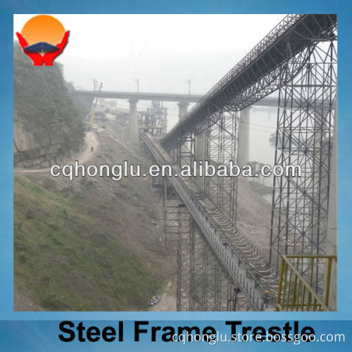 China Honglu Prefab Steel Building Steel Frame Trestle